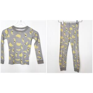 Hanna Andersson 'Cool Banana' Long John Long Sleeve Pajamas 6-7